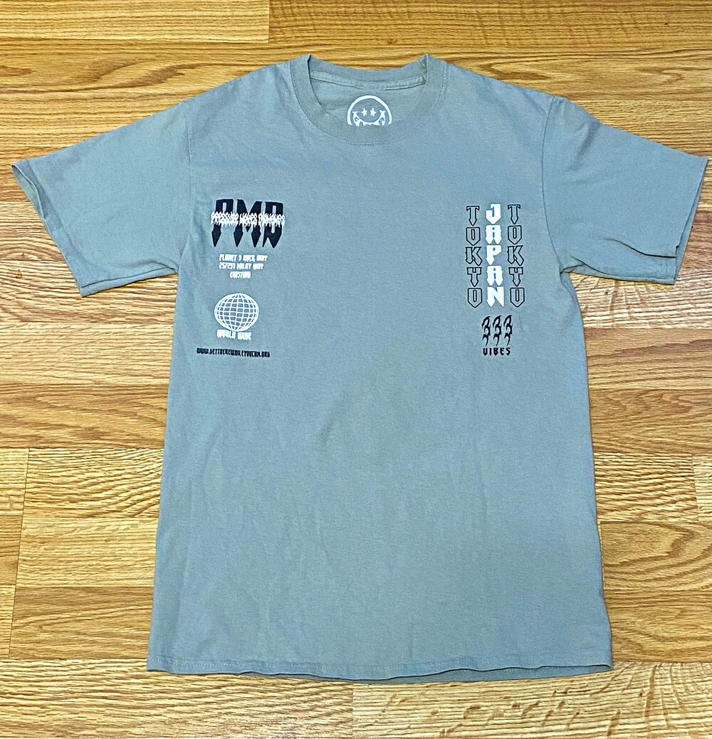 CVLT - “Tokyo Japan” Anime Graphic sage green Double-Sided Tee Size: S